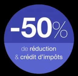 Réduction d'impôt de 50 %